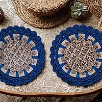 Mehndi Coaster Teal Blue