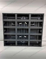 Grey MS GI outdoor LED cabinet 960 x 800 mm, multi-hole module mounting, back service – Lumina
