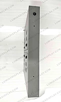 Square grey MS GI outdoor LED cabinet 960 x 960 mm, 320 x 160 modules, back service – Lumina