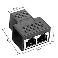 RJ45 Ethernet Splitter & Jointer 1x2