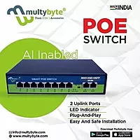 Multybyte 4 Port Full Giga PoE Ethernet Switch (4Ge+2Ge+1sfp
