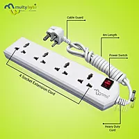 Multybyte 4+1 Way International Socket Extension Board (4M)
