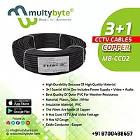 Multybyte 3+1 CCTV Coaxial Cable (Pure Copper) 180 Yd