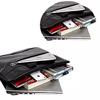 Laptop Carry Handle Bag (Black Leather)