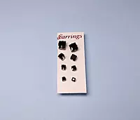 4 Size Black Stone Squre Set
