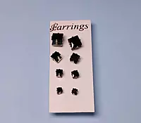 4 Size Black Stone Squre Set