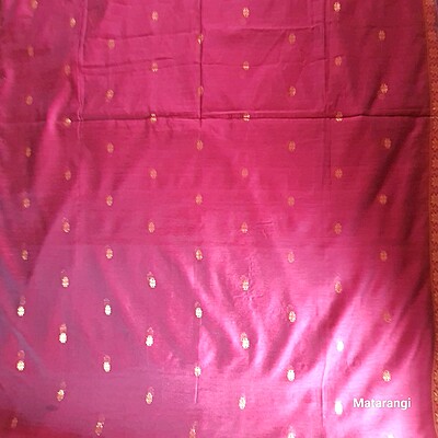 Maroon & Grey Handloom Cotton Silk Saree