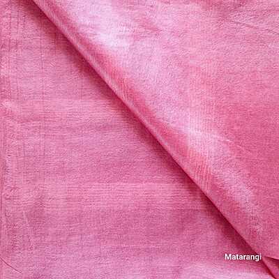 Brick Red Striped Semi Tussar Saree