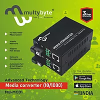 Multybyte 10/1000 Gigabit Media Converter Pair