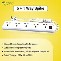 Multybyte 5+1 Way Spike Guard Extension Board (4M)