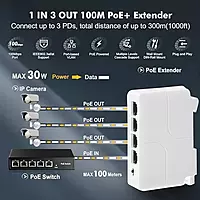 PoE Extender 1 in 3 out