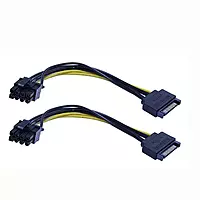 DVR SATA Cable | 4 pin Mini Power Cable/Adapter to Power one 15 pin SATA HDD