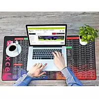 Gaming Mouse Pad with Excel Shortcut Keys (90x40cm)