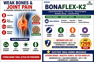 Medish Bonaflex-K2 Calcium Citrate K2-7 D3 Tablets for Bone & Joint Health