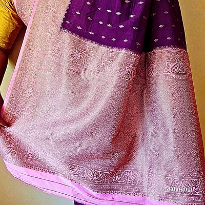 Matarangi Grape Vine Khadi Georgette Saree