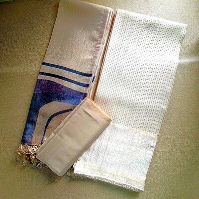 Matarangi Cream Chanderi Kantha Salwar Material