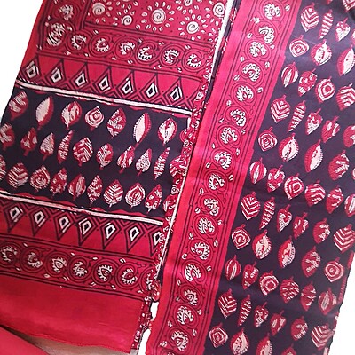 Matarangi Black Modal Silk Cotton Salwar Material