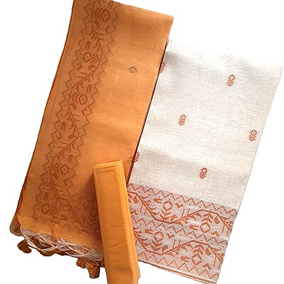 Matarangi Cream Khadi Silk Cotton Salwar Material