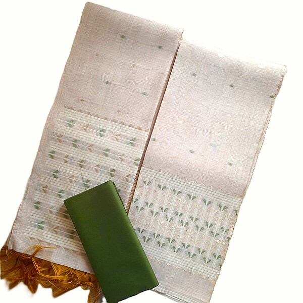 Matarangi Cream Khadi Silk Cotton Salwar Material