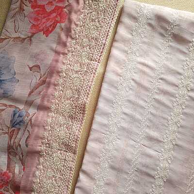 Matarangi Offwhite Chanderi Salwar Material Matarangi Offwhite Chanderi Salwar Material