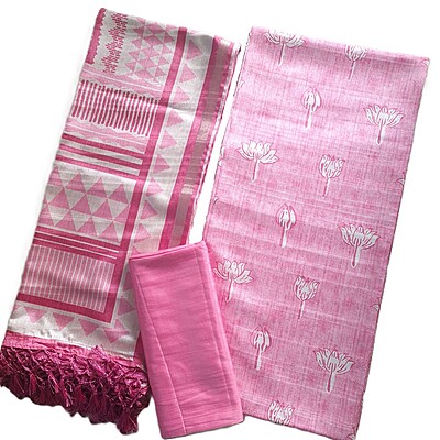 Matarangi Pink Tussar Salwar Material