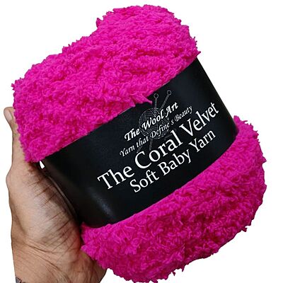 Coral Velvet Soft Baby Yarn 122 Dark Pink