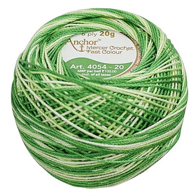 Anchor Mercer Crochet 1215 Multi White Green