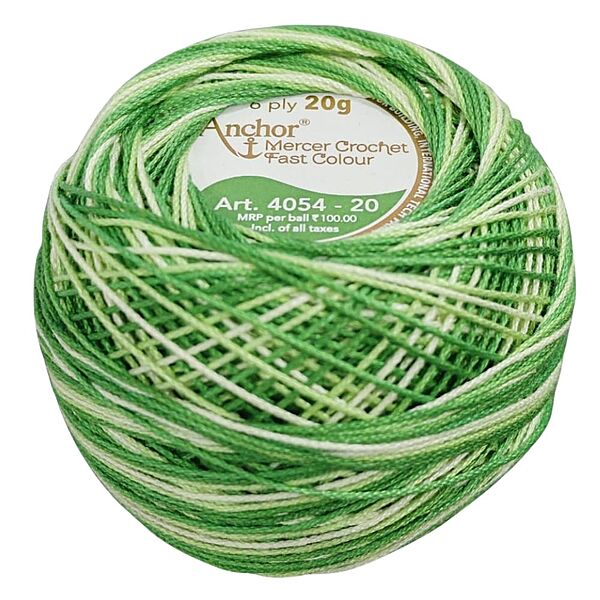 Anchor Mercer Crochet 1215 Multi White Green