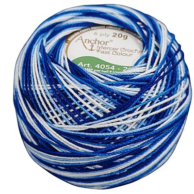 Anchor Mercer Crochet 1210 Multi White Blue