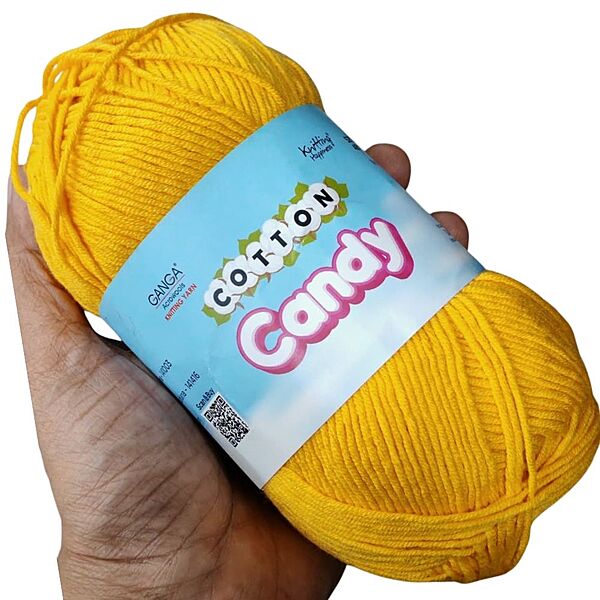 Cotton Candy Yarn 014 Golden Yellow Cotton Candy Yarn 014 Golden Yellow