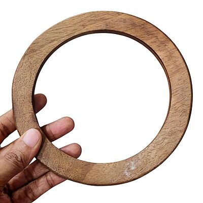Bag Handle- Flat Circle Brown Wood Bag Handle- Flat Circle Brown Wood