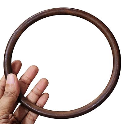 Bag Handle- Circle Brown Wood 15cm Bag Handle- Circle Brown Wood 15cm