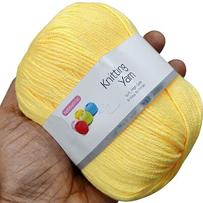 Hobbytime Knitting Yarn 114 Bright Yellow