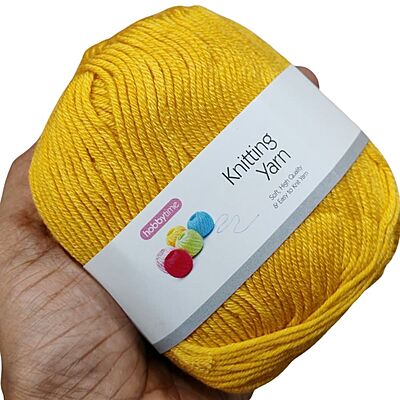 Hobbytime Knitting Yarn 117 Mustard Yellow