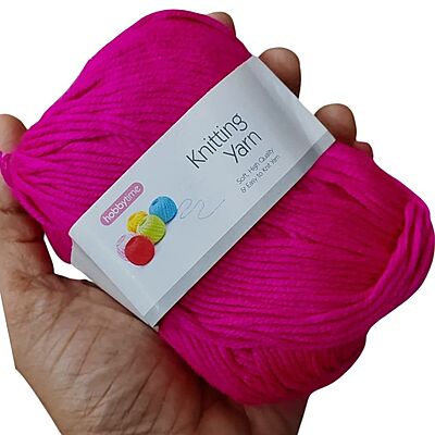 Hobbytime Knitting Yarn 123 Dark Pink