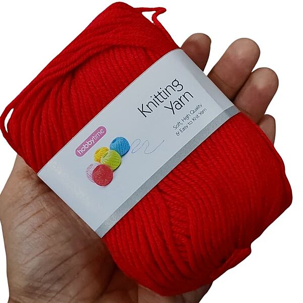 Hobbytime Knitting Yarn 124 Bright Red Hobbytime Knitting Yarn 124 Bright Red