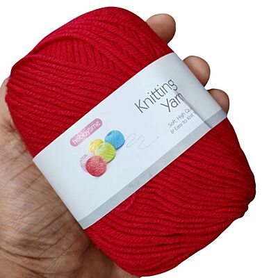 Hobbytime Knitting Yarn 128 Crimson Red