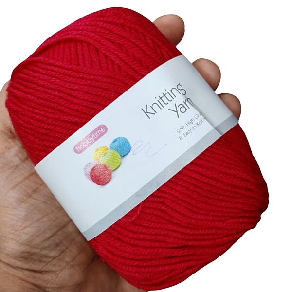 Hobbytime Knitting Yarn 128 Crimson Red