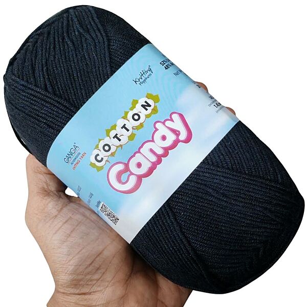 Cotton Candy Yarn 001 Black