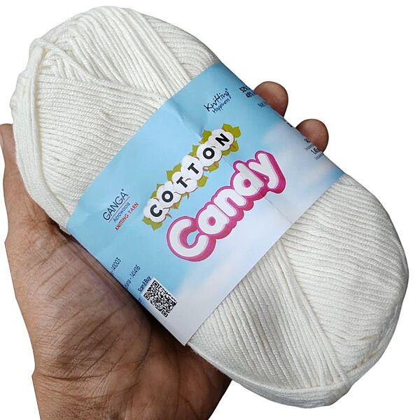 Cotton Candy Yarn 004 White