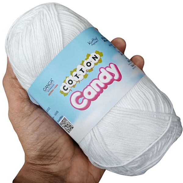 Cotton Candy Yarn 006 White