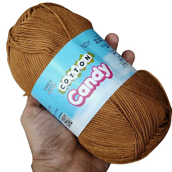 Cotton Candy Yarn 007 Rich Gold Brown