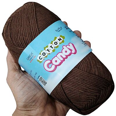 Cotton Candy Yarn 008 Coffee Brown
