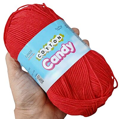 Cotton Candy Yarn 012 Bright Red