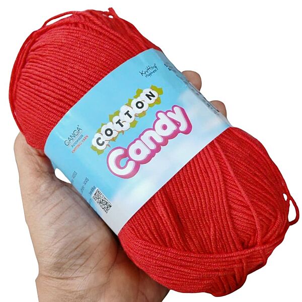 Cotton Candy Yarn 012 Bright Red