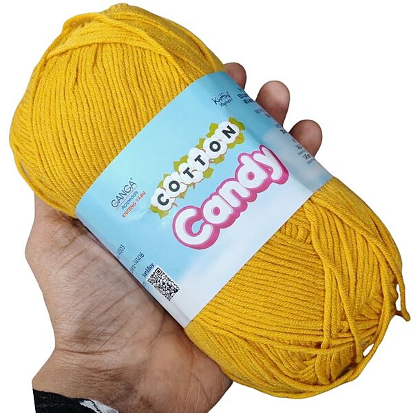 Cotton Candy Yarn 013 Mustard Yellow