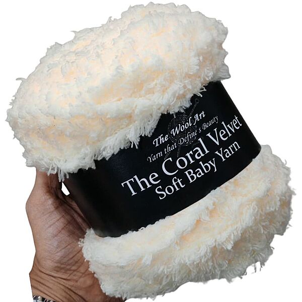 Coral Velvet Soft Baby Yarn 102 Cream Coral Velvet Soft Baby Yarn 102 Cream