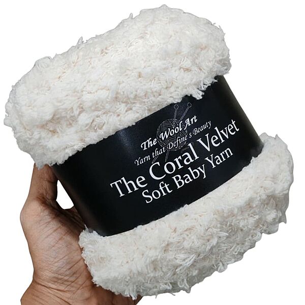 Coral Velvet Soft Baby Yarn 106 Off White