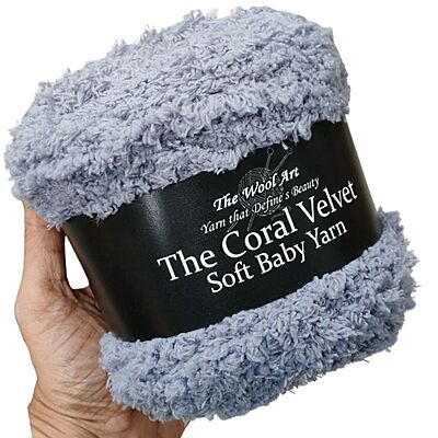 Coral Velvet Soft Baby Yarn 124 Cadet Grey