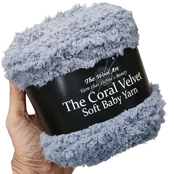 Coral Velvet Soft Baby Yarn 124 Cadet Grey Coral Velvet Soft Baby Yarn 124 Cadet Grey